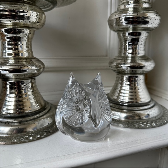 Daum Crystal Owl Paperweight | Vintage French Glass - Picture 10 of 10